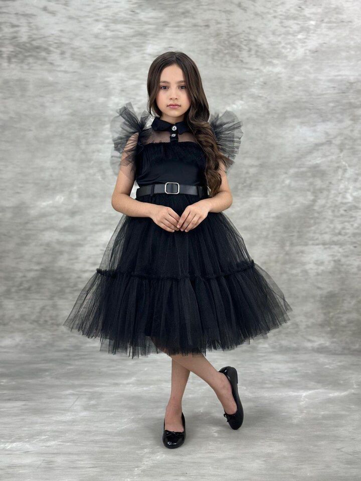 Sıfır Kollu Tul Kemerlı Abıye